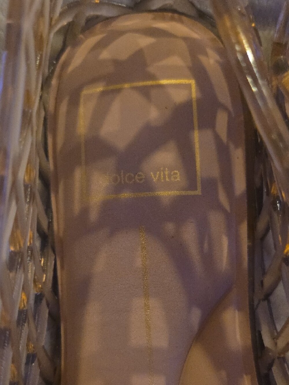 Dolce Vita Brown Transparent Lattice Jelly Flats - Picture 3 of 6